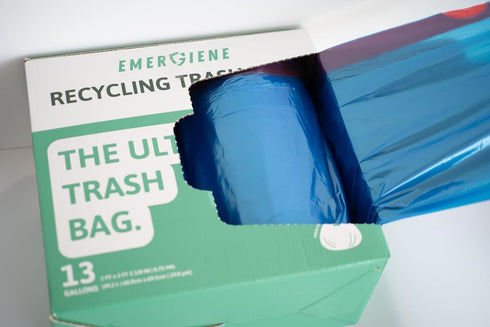 Tall Kitchen Recycling Trash Bags, 13 Gallon, Leakproof, Super Strong, Unscented, 200 Count