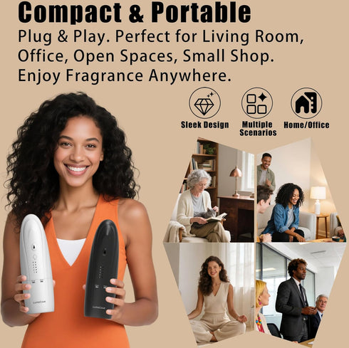 Plug-in Waterless Essential Oil Diffuser Smart App Bluetooth Scent Machine, Hotel Collection Cold Air Nebulizing