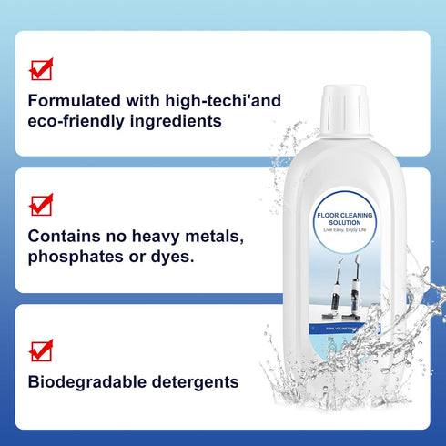 10 Bottles Tineco Cleaning Solution - 500ml Each, Lavender and Orange Scents for Robot Vacuums and Wet/Dry Vacuums