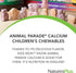 NaturesPlus Animal Parade Calcium, Vanilla Sundae Flavor - 90 Animal-Shaped Chewable Tablets, Promotes Healthy Bones
