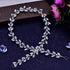 Wedding Bridal Crystal Long Hair Vines Head Piece, Beaded Bohemian Jewelry Headband (Short Silver-50cm)