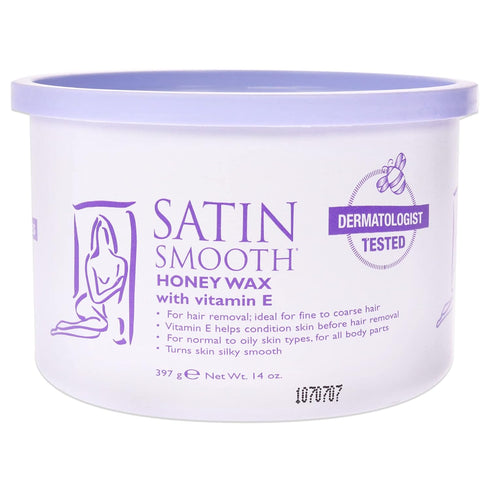 Satin Smooth Honey Hair Removal Wax with Vitamin E 14oz.