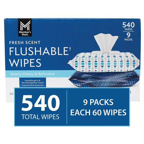 MEMBERS MARK (9 540 Member's Mark Flushable Wipes pk, wipes)