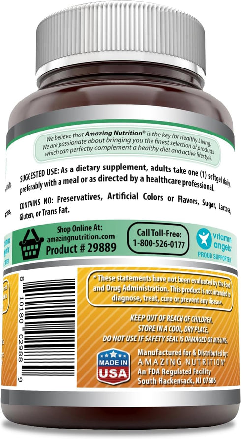 Amazing Formulas Vitamin D3 Supplement, 5000 IU, 360 Softgels, Non-GMO, Gluten-Free, Made in USA