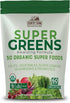 COUNTRY FARMS Super Greens Natural Flavor, 50 Organic Super Foods, 60 Servings Drink Mix with Fiber and Probiotics