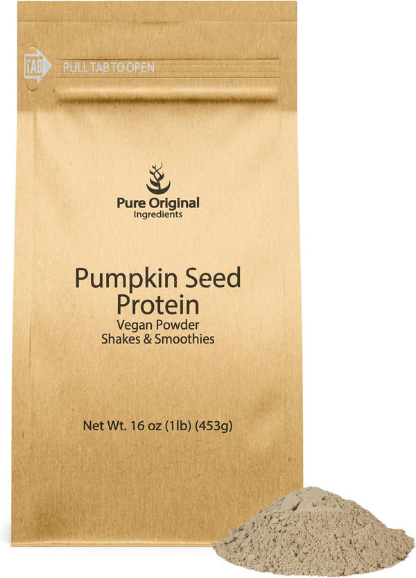Pumpkin Seed Vegan Protein Powder 1 lb by PURE ORIGINAL INGREDIENTS - Nutty Flavor for Smoothies & Breads