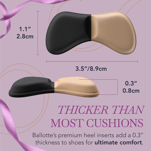 Ballotte Premium Heel Cushion Pad Grips for Women Shoes, 12 Pack Multicolor Foot Inserts for Better Mobility