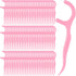 200 Count Dental Floss Picks Bulk, Non-Breakable Dental Flossers for Adults, Family Pack Travel (Pink)