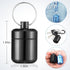 4 Pack Ear Plug Carrying Case Keychain, Waterproof Metal Small Pill Holder for Earplugs, Pills, Jewelry (Black, Blue)
