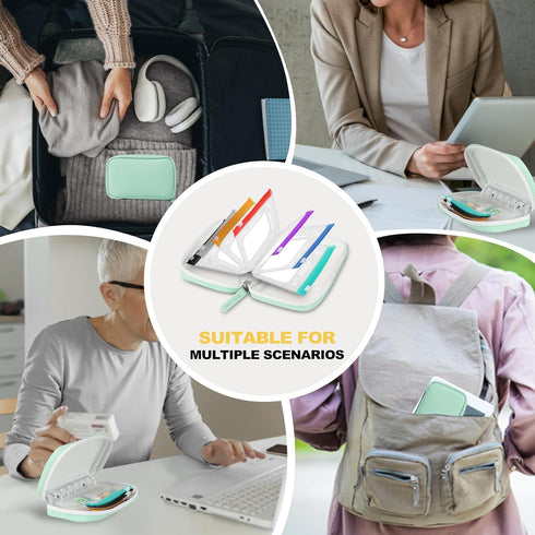 Set Timueetech Water-Proof Pill Pouch Large Pill Organizer, Pill Loose-Leaf Storage with Color-Coded Medicine Pouches