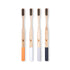 Bamboo Toothbrush Set of 4 with Soft Charcoal Infused Bristles