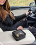 KOTORA Mini Black Makeup Bag for Purse, Cute Clear Cosmetic Bag with Zipper, Travel Essentials for Women
