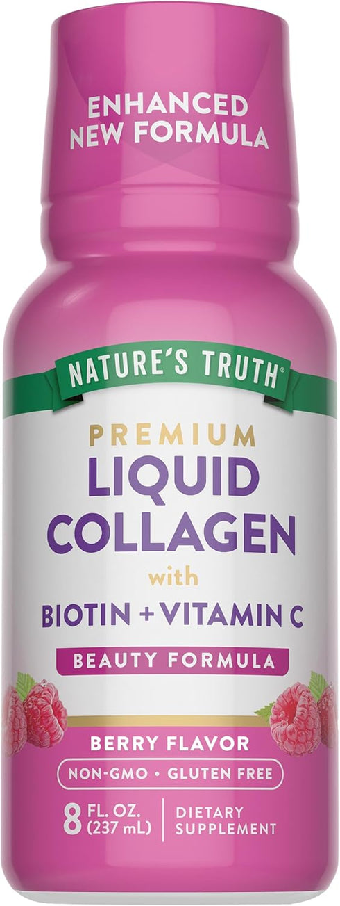 Nature's Truth Liquid Collagen - Berry Flavor | 8 oz | Non-GMO and Gluten Free Supplement