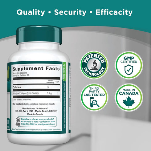 Genacol Original Collagen Supplement, Ultra-Hydrolyzed Collagen Peptides, 90 Capsules for Joint Health