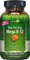 Irwin Naturals One-Per-Day Mega B-12 1,500mcg - Fast Enhanced Absorption with MCT & Asian Ginseng - 60 Softgels
