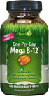 Irwin Naturals One-Per-Day Mega B-12 1,500mcg - Fast Enhanced Absorption with MCT & Asian Ginseng - 60 Softgels