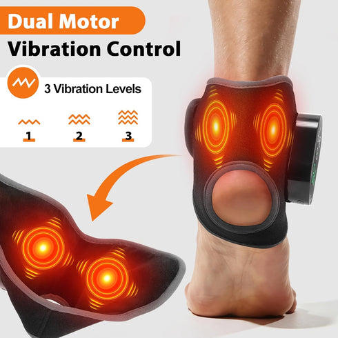 VIYACHY 4 3 Foot and Ankle Massager for Pain Relief, Cordless Ankle Heating Pad Foot Renew Massager with Heat, Heat