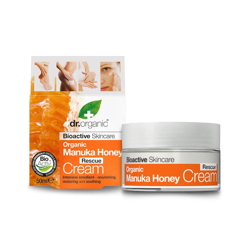 Organic Manuka Honey Rescue Cream, Bioactive Skincare - 1.7 Fluid Ounces