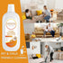 Vacbeuta 4 Packs Floor Cleaning Solution Compatible with Tineco iFloor & Floor One Cleaner Solution Orange Scented Deep