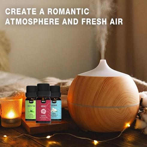 Essential Oils Set | 6 x 10 ML for Diffuser, Aromatherapy, Candle & Soap Making