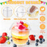 Jingmore 400 9 oz Lids,200 200 Pcs Plastic Dessert Cups with Pcs Clear Disposable Parfait Fruit Cups