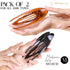 RC ROCHE ORNAMENT 2 Pcs Women's French Concord Curved Hair Clip, No Slip Strong Grip, Medium Black & Brown