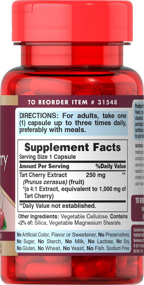 Puritans Pride Tart Cherry Extract, 1000 Mg