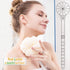Shower Body Brush with Soft Bristles and Pumpkin Loofah, 14” Long Handle Back Scrubber for Skin Exfoliating Bath