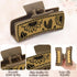 Western Leather Hair Claw Clips, Sunflower Floral Square Claw Clips for Hairstyling, Cowhide Accessories