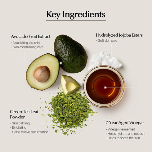 107 Avocado Cuddle Sheet Mask Pack of 5, Korean Facial Mask for Moisturizing and Hydrating Skin Care