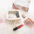 Aveniee Mini Clear Makeup Bag, TSA Approved Travel Toiletry Organizer Pouch with Zipper for Women Men (Mini-White)