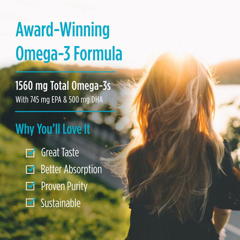 Nordic Naturals Omega-3, Lemon Flavor - 8 oz, 1560 mg Omega-3, Fish Oil for Immune Support, Brain & Heart Health