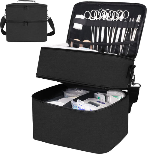 TUSIASC Pill Bottle Organizer Medicine Bag Medication Storage Organization Medicine Travel Carrying Case