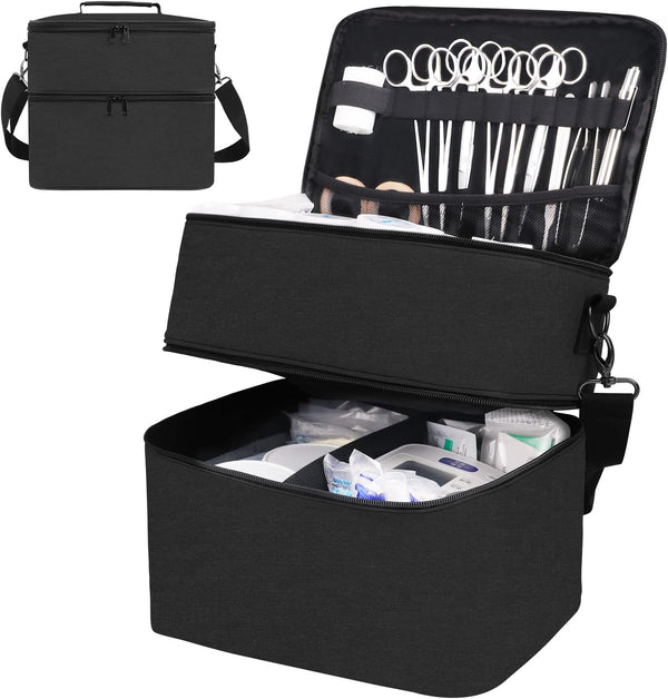 TUSIASC Pill Bottle Organizer Medicine Bag Medication Storage Organization Medicine Travel Carrying Case