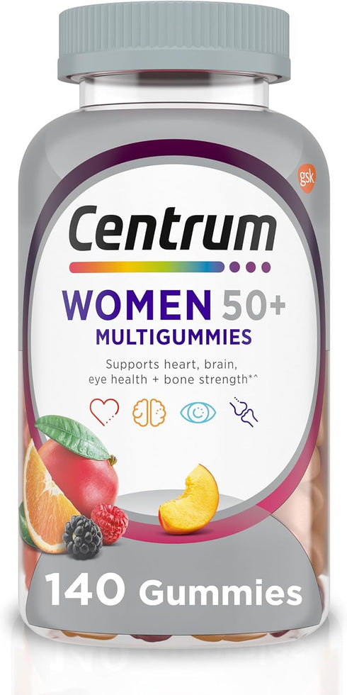 Centrum MultiGummies for Women 50 Plus, Multivitamin/Multimineral Supplement with Vitamins D3, E,