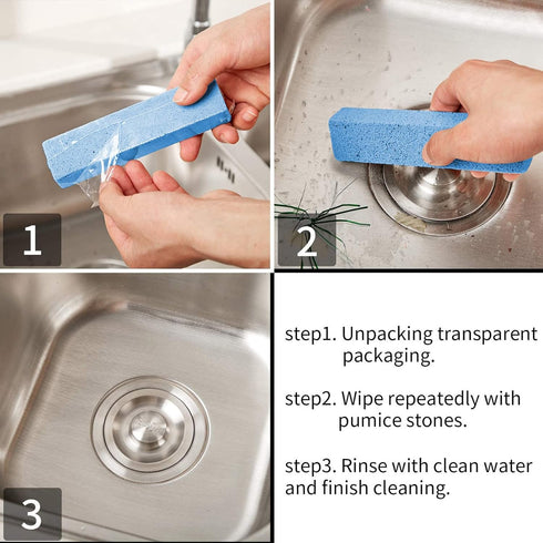Norme 30 Pieces Pumice Stones, Pumice Scouring Pad, Toilet Bowl Cleaner, Bath, Household, Kitchen, Pool, Blue,
