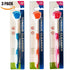 Tongue Brush, Tongue Scraper, 3 Pack Tongue Cleaner Helps Fight Bad Breath (Blue, Orange, Red)