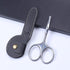 PROFESSIONAL Nose Hair Small Scissors with Leather Case (Black)