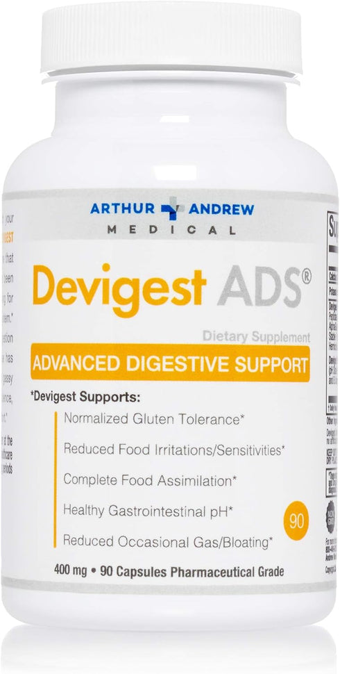 Arthur Andrew Medical Devigest ADS, Advanced Digestive Support, Vegan, 90 Capsules for Lactose Intolerance Relief