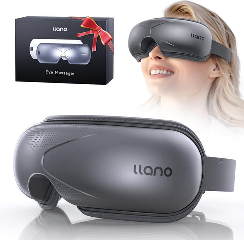 llano Eye Massager with Heat, Heated Eye Mask with Music,Foldable Eye Care