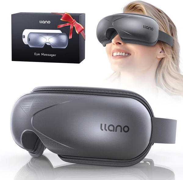 llano Eye Massager with Heat, Heated Eye Mask with Music,Foldable Eye Care