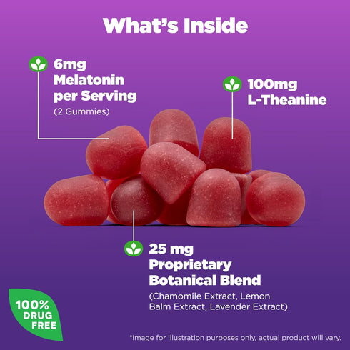 Natrol Sleep+ Calm Melatonin Gummies for Adults, Strawberry Flavor, 60 Gummies, 30 Day Supply