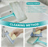 Zqarallax 3 Pack 6 Window Cleaner Tool, Window Screen Cleaner and Track Cleaning Brush with Replacement Cleaning