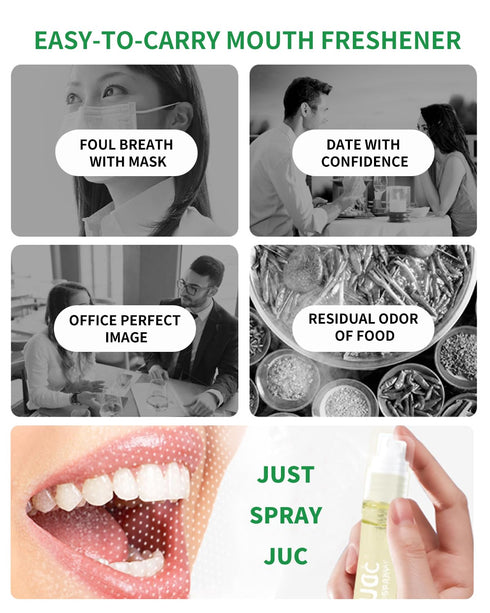 3 Count Mint Breath Spray, Oral Care Freshener for All Ages, 0.33OZ (10ML) Mint Lemon Flavor