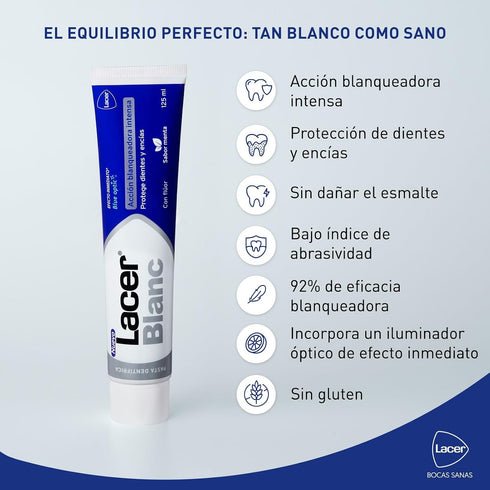 Lacer 125Ml Blanc Plus Pasta Dental Sabor Menta