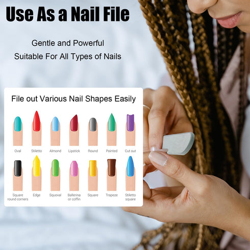 Nano Glass Nail Shiner Kit, Multi-Purpose Nail Buffer Set for Shaping and Polishing Natural Nails, 2 Pack