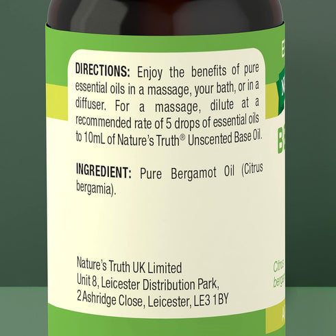 Nature's Truth Vitamins Bergamot Essential Oil, 0.51 Fluid Ounce