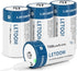 letoom D Batteries Rechargeable with 4 in 1 USB C Charging Cable D