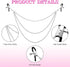 Yuanan Valentine's Day Body Chain, Clamps for Women Faux Body Jewelry, Adjustable Triple Chain Stainless Steel Decor