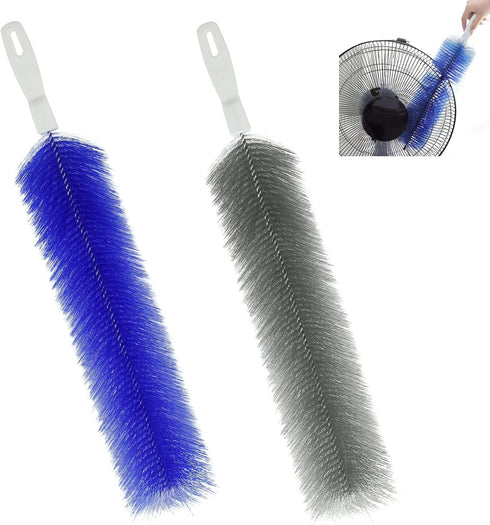 PENGJINYU 2 Pcs Cobweb Duster, Bendable Fan Cleaner Brushes Set Reusable, Plastic Microfiber
